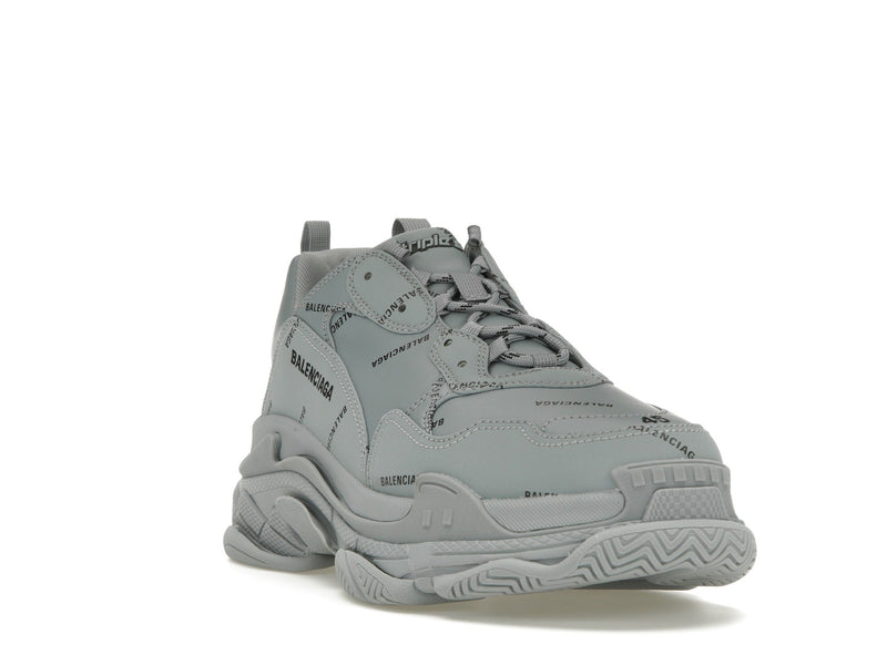 Balenciaga Triple S AllOver Logo Gris Noir
