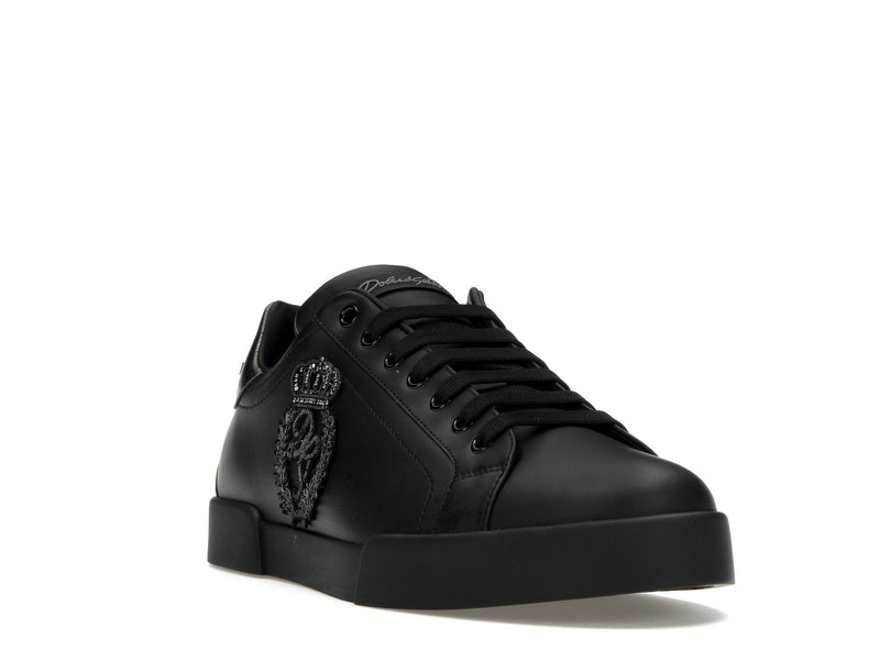 Dolce &amp; Gabbana Portofino Crown Patch Noir