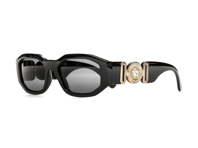 Versace Irregular Biggie Sonnenbrille Schwarz/Schwarz