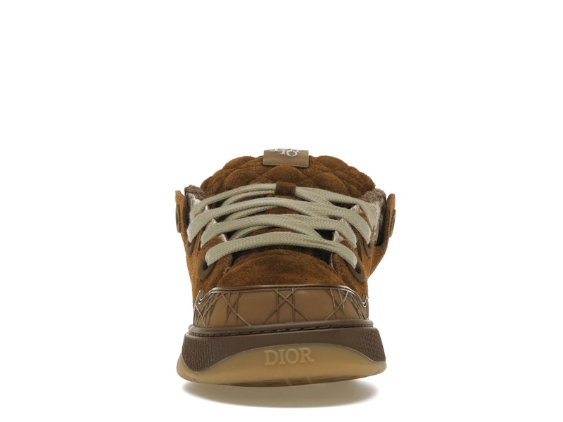 Dior B9S Skater ERL Daim marron avec jacquard Dior Oblique marron et beige