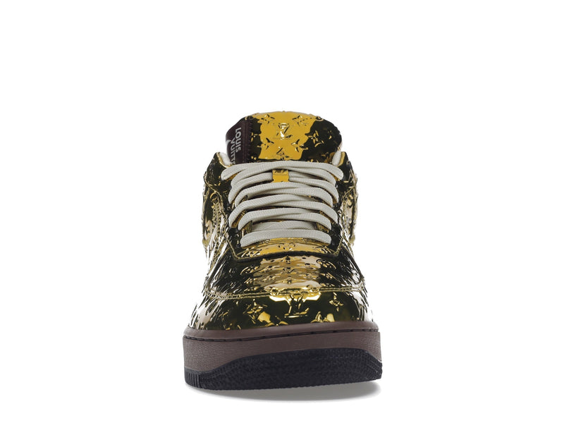 Louis Vuitton Nike Air Force 1 Low par Virgil Abloh Or métallisé