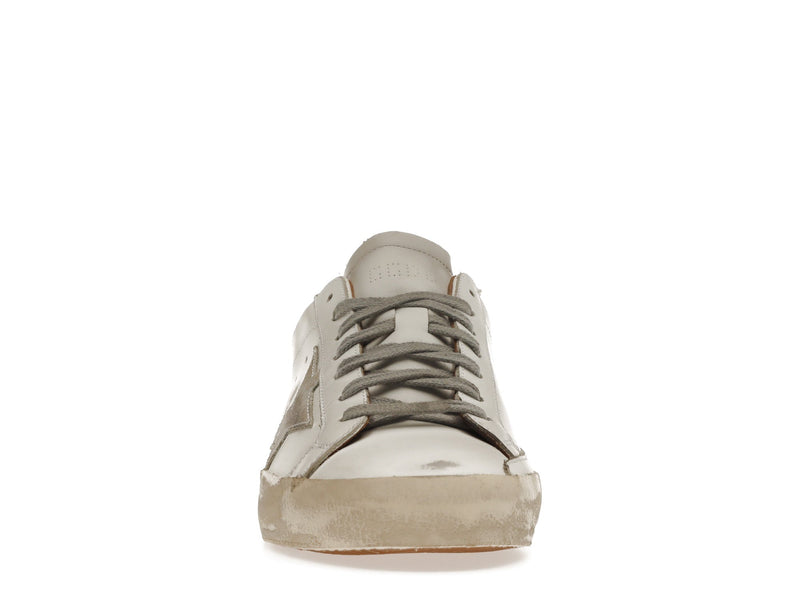 Golden Goose Super-Star Blanc Vacchetta Tan Gris Daim Patch 