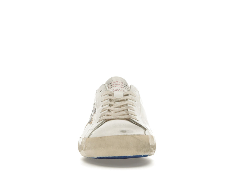 Golden Goose Super-Star Blanc Serpent Bleu