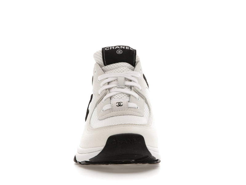 Chanel Low Top Trainer Suede White Black