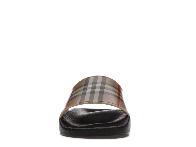 Claquettes Burberry Furley Check Archive Beige