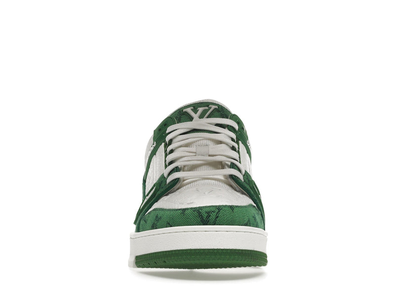 Baskets Louis Vuitton Vert Monogram Denim Blanc