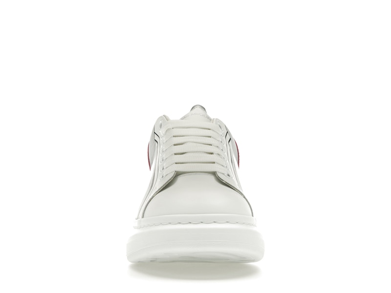 Alexander McQueen Grenat Blanc Oversize