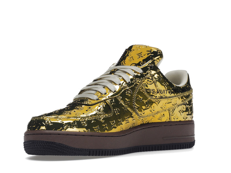 Louis Vuitton Nike Air Force 1 Low par Virgil Abloh Or métallisé