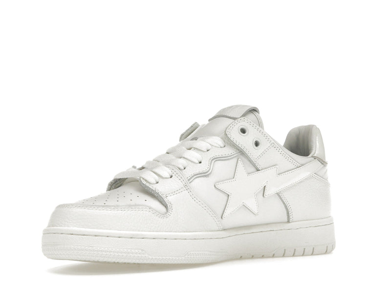 Un singe de bain Bape SK8 Sta Triple White Patent Leather Sta Logo