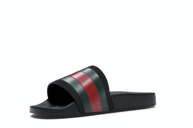 Claquettes en caoutchouc Gucci Rouge Vert