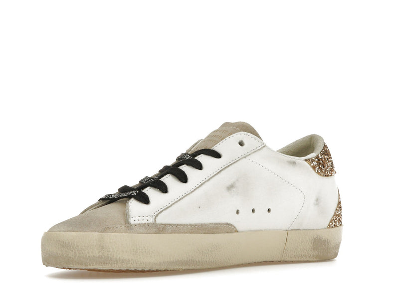 Golden Goose Super-Star Blanc Argent Or Paillettes (Femme) 