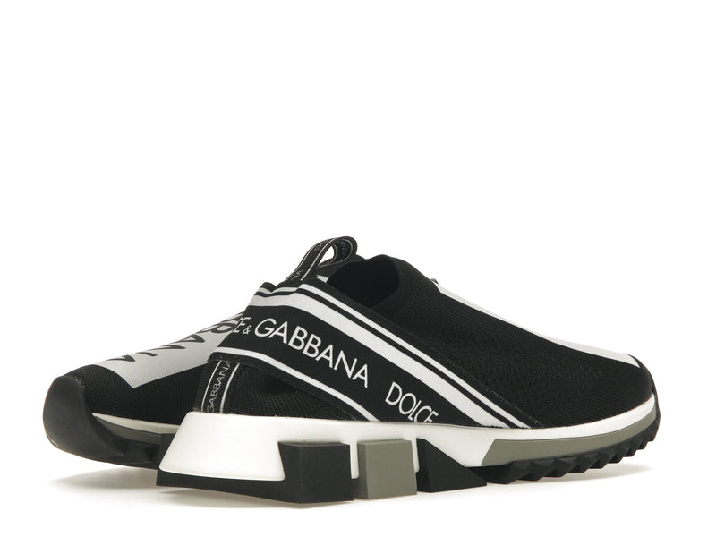 Dolce &amp; Gabbana Sorrento Logo Slip On Noir Gris Blanc