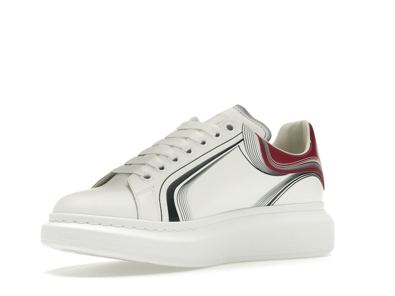 Alexander McQueen Grenat Blanc Oversize