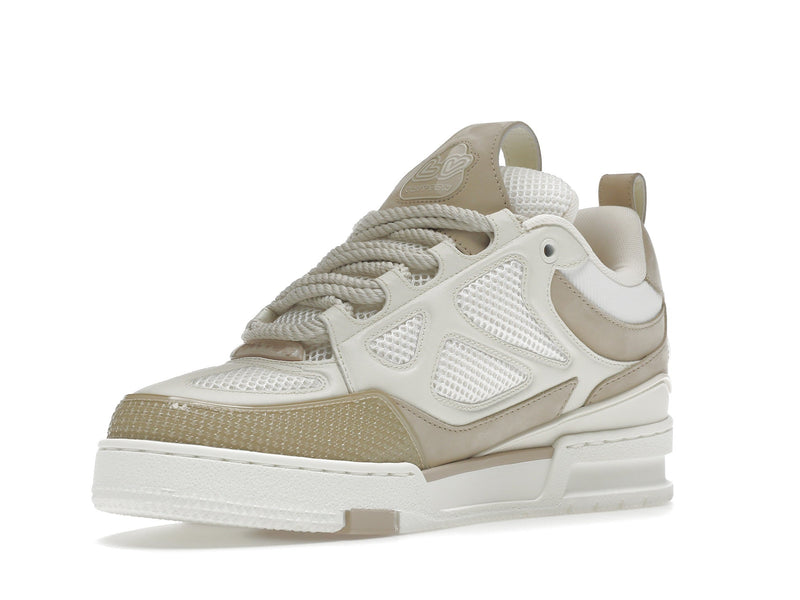 Baskets de skate Louis Vuitton LV Beige Blanc