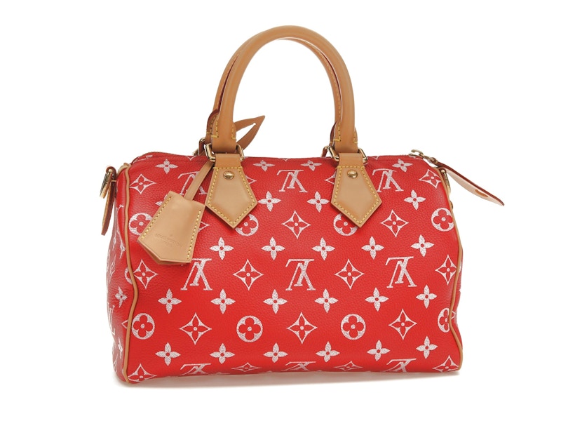 Louis Vuitton Speedy P9 Bandoulière 25 Cuir Monogramme Rouge
