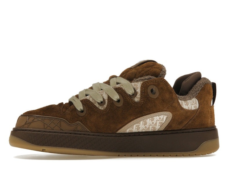 Dior B9S Skater ERL Daim marron avec jacquard Dior Oblique marron et beige