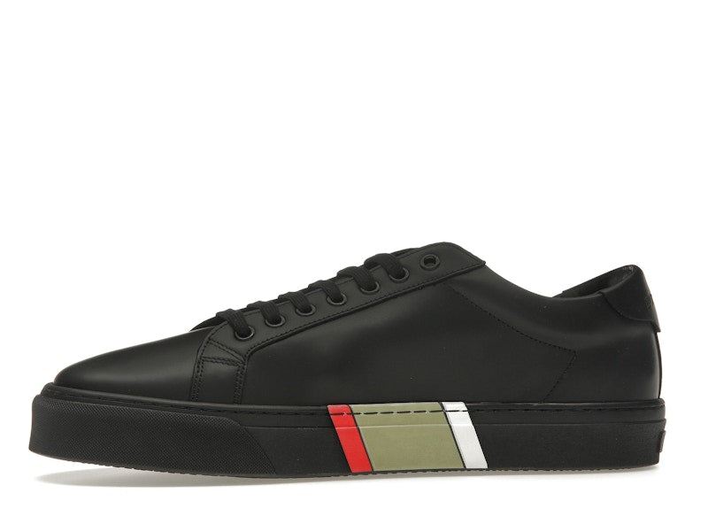 Burberry Icon Stripe Black Leather
