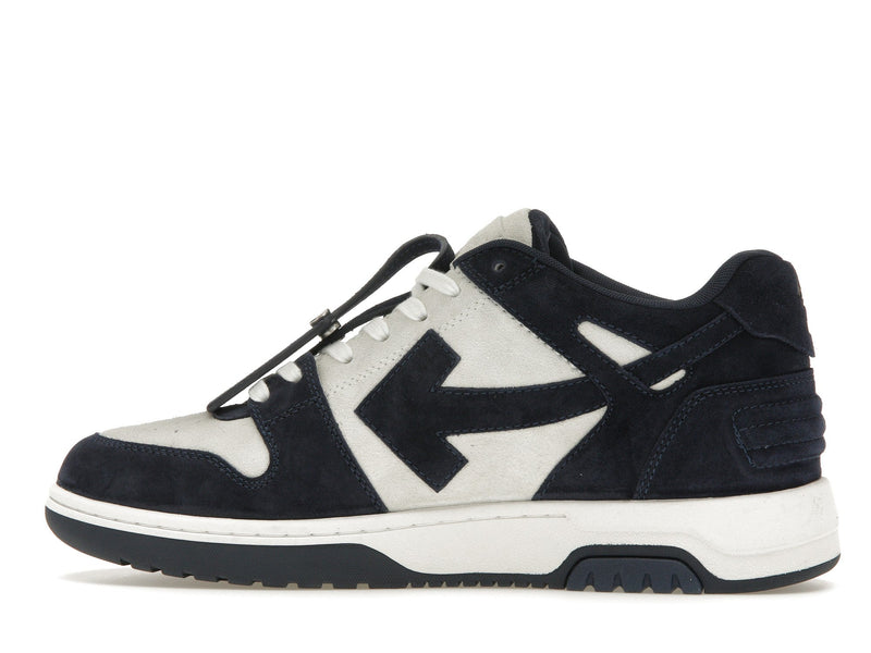 OFF-WHITE Out Of Office OOO Baskets basses en daim bleu marine