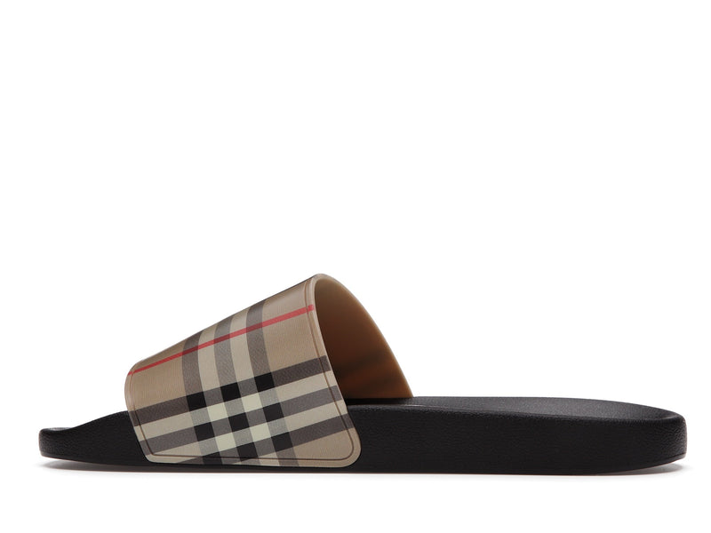 Claquettes Burberry Furley Check Archive Beige