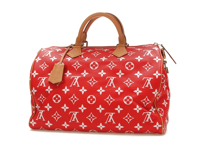 Louis Vuitton Speedy P9 Bandoulière 25 Cuir Monogramme Rouge