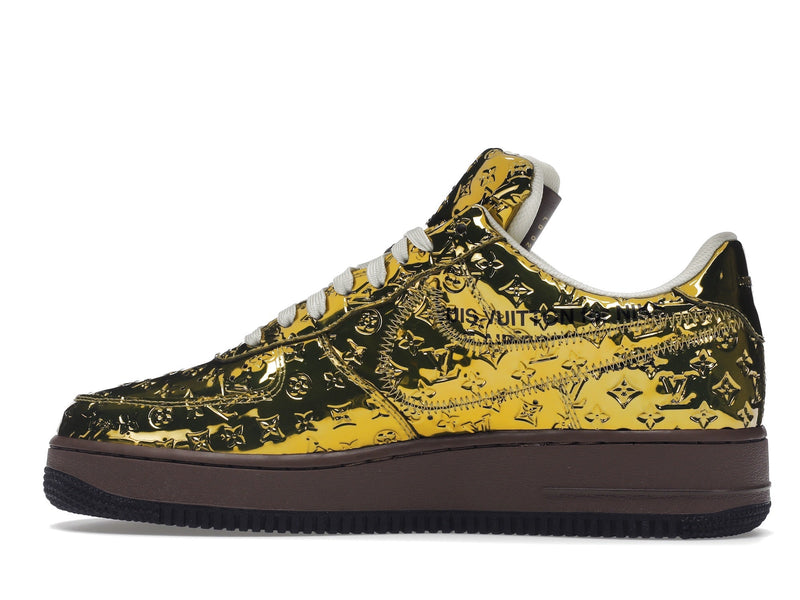 Louis Vuitton Nike Air Force 1 Low par Virgil Abloh Or métallisé