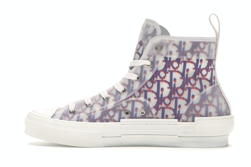 Dior B23 High Top Rouge Bleu Oblique