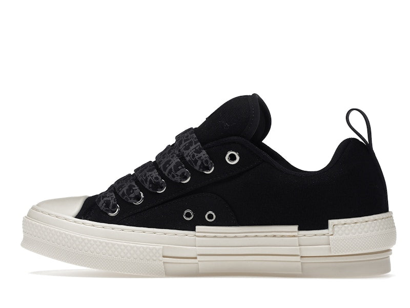 Baskets basses Dior B23 Skater ERL en toile de coton noire