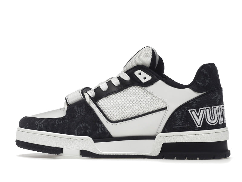 Louis Vuitton LV Trainer Velcro Strap Monogram Denim Noir Blanc