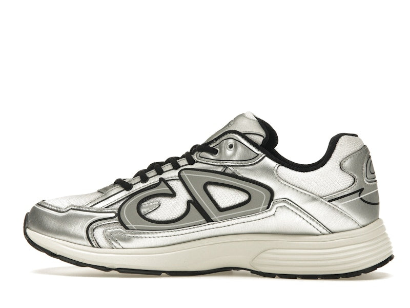 Dior B30 Blanc Mesh Cuir de veau métallisé argenté
