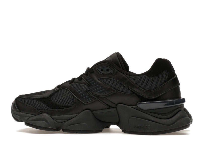 New Balance 9060 Triple Black Cuir