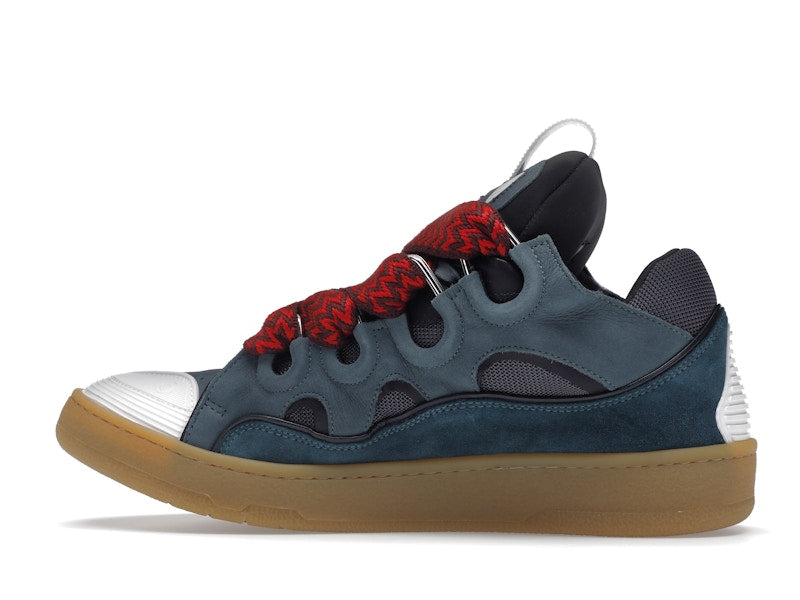 Lanvin Cuir Curb Bleu Gris 