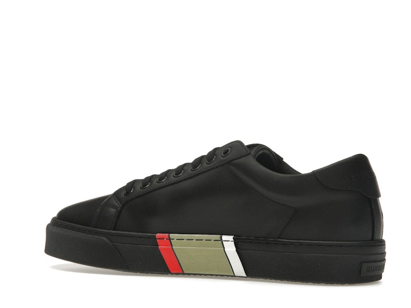 Burberry Icon Stripe Black Leather