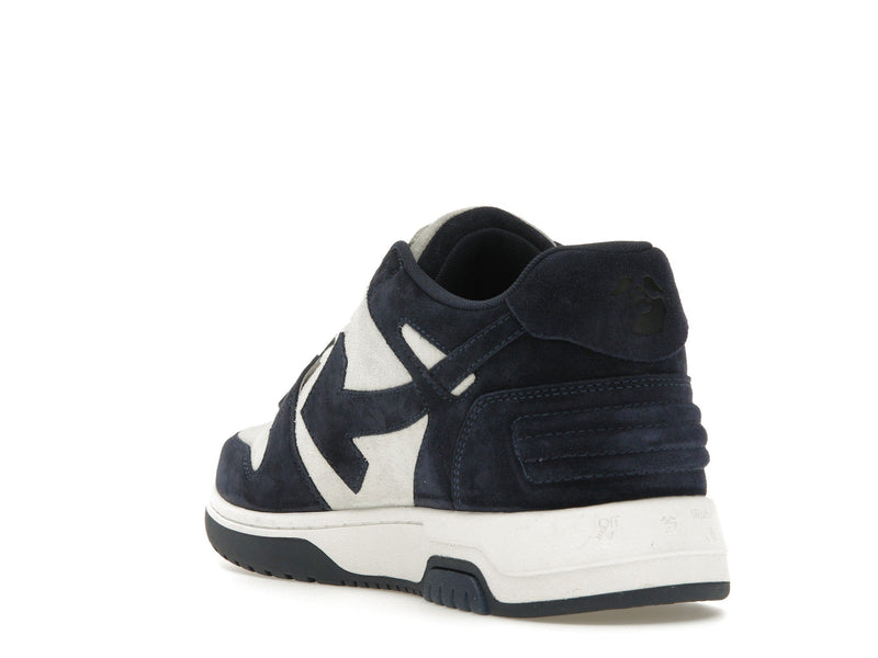 OFF-WHITE Out Of Office OOO Baskets basses en daim bleu marine