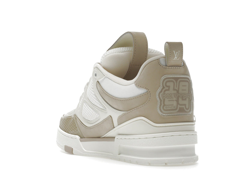 Baskets de skate Louis Vuitton LV Beige Blanc