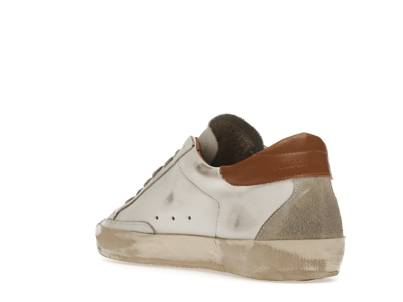 Golden Goose Super-Star Blanc Vacchetta Tan Gris Daim Patch 
