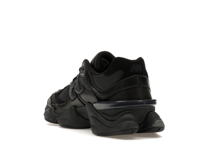 New Balance 9060 Triple Black Cuir