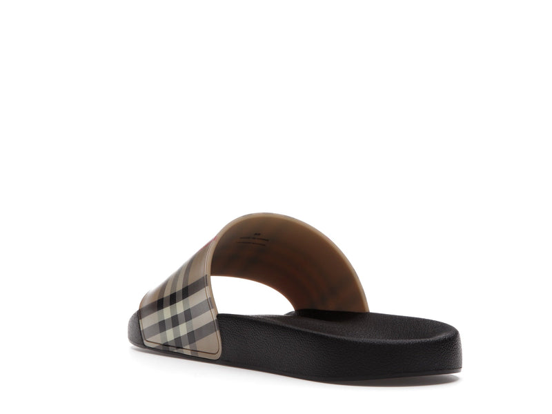 Claquettes Burberry Furley Check Archive Beige