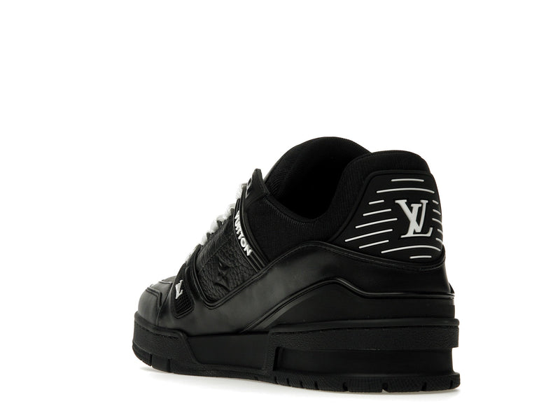 Baskets Louis Vuitton noires avec monogramme en relief