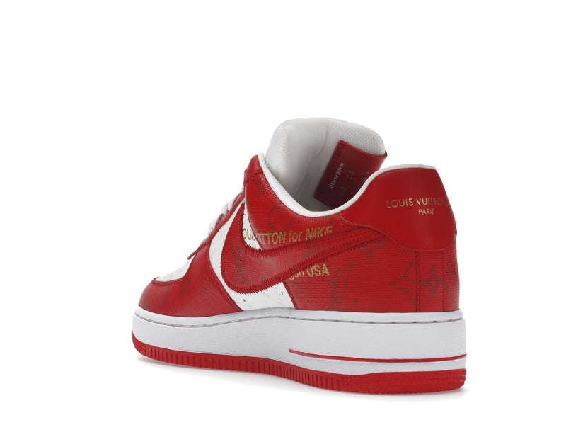 Louis Vuitton Nike Air Force 1 Low par Virgil Abloh Blanc Rouge