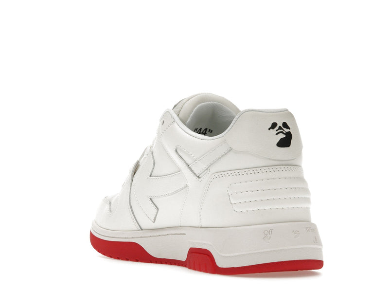 OFF-WHITE Out Of Office OOO Baskets basses Blanc Rouge 