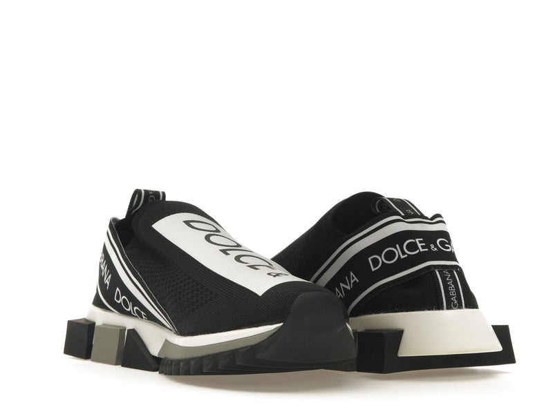 Dolce &amp; Gabbana Sorrento Logo Slip On Noir Gris Blanc