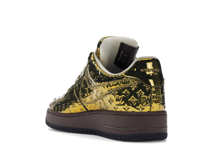 Louis Vuitton Nike Air Force 1 Low par Virgil Abloh Or métallisé