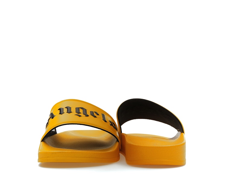 Palm Angels Pool Slides Yellow Black