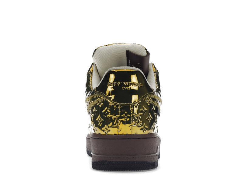 Louis Vuitton Nike Air Force 1 Low par Virgil Abloh Or métallisé