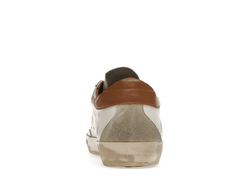 Golden Goose Super-Star Blanc Vacchetta Tan Gris Daim Patch 
