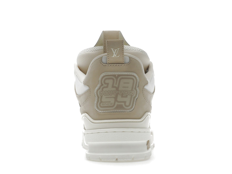 Baskets de skate Louis Vuitton LV Beige Blanc