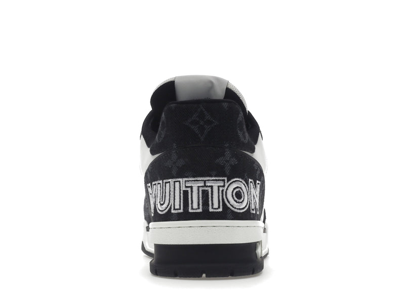 Louis Vuitton LV Trainer Velcro Strap Monogram Denim Noir Blanc