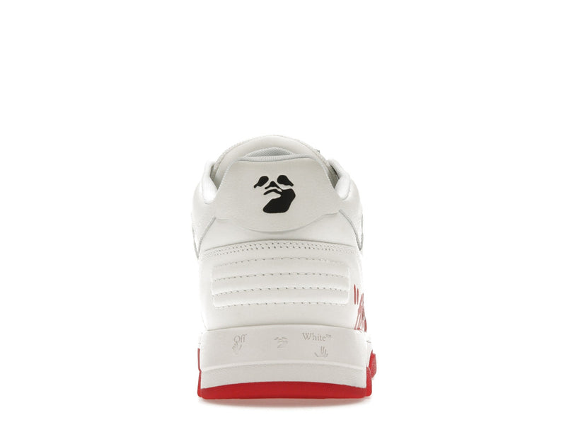 OFF-WHITE Out Of Office OOO Baskets basses Blanc Rouge 