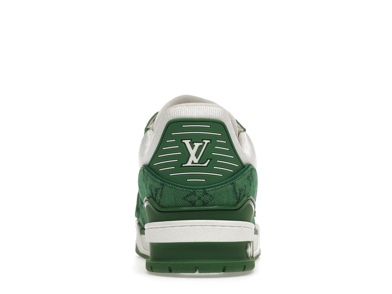 Baskets Louis Vuitton Vert Monogram Denim Blanc