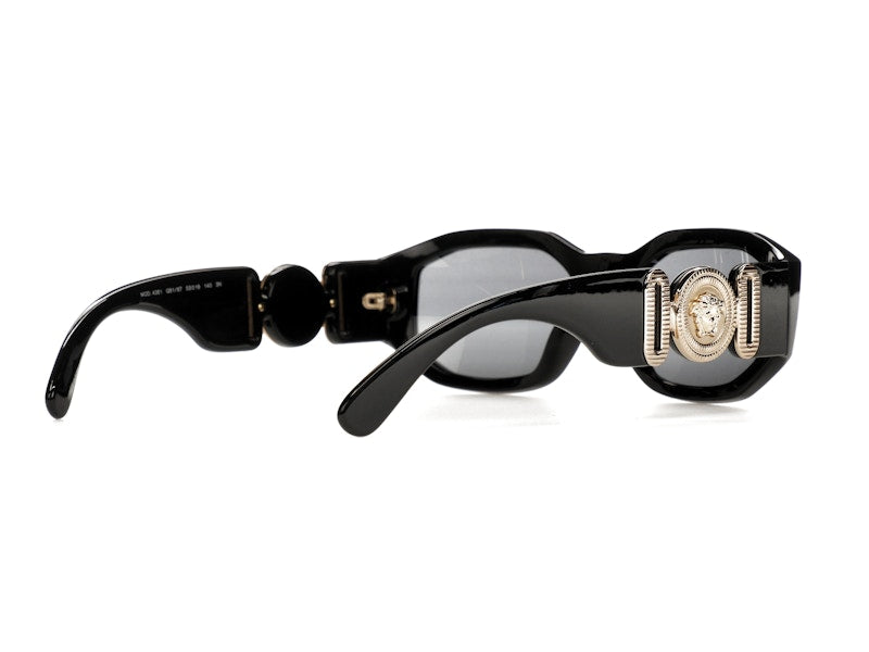 Versace Irregular Biggie Sonnenbrille Schwarz/Schwarz